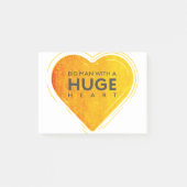Großer Mann mit großem Herzen Post-it Klebezettel (Vorderseite)
