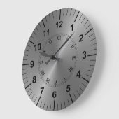 Grosser Metalleffekt Graue Küchenmauer Große Wanduhr (Winkel)