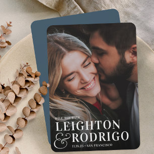 Großer Moment Vollständiges vertikales Foto Save The Date