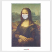 GROSSER MONALISA MIT MASKDEKALKALKESSE AUFKLEBER (Blatt)