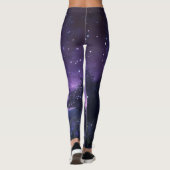 Großer Mond 🌕 Magische Sternennacht Leggings (Rückseite)