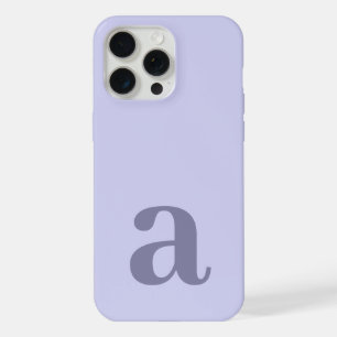 Großer Monogramm-Buchstabe Heather Blau Minimalist iPhone 15 Pro Max Hülle