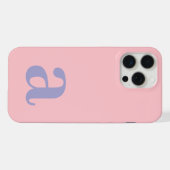 Großer Monogramm-Buchstabe Pink & Blau Minimalisti iPhone Hülle (Rückseite (Horizontal))
