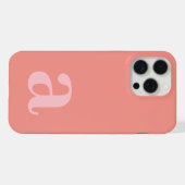 Großer Monogramm-Buchstabe Rosa Minimalistisch iPhone Hülle (Rückseite (Horizontal))