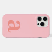 Großer Monogramm-Buchstabe Rosa Minimalistisch iPhone Hülle (Rückseite (Horizontal))