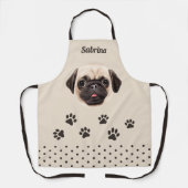 Großer Mops| Niedlicher Hund-Überdruckdruck Schürze (Vorderseite)