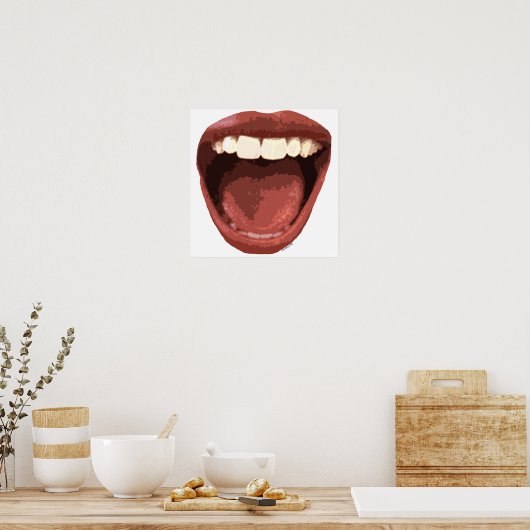 großer Mund2 Poster (Küche)