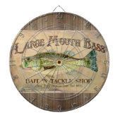 Großer Mund-Bass-Fischer-Kabinen-Holz-Bretter Dartscheibe (vorne)