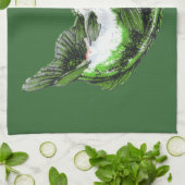 Großer Mund Baß Geschirrtuch (Gefaltet)