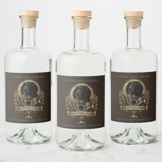 Großer Münsterländer (Logo) Alkoholflaschenetikett (Flaschen)