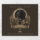Großer Münsterländer (Logo) Alkoholflaschenetikett (Einzelnes Label)