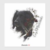 Großer Munsterlander mit Fasan Aufkleber (Blatt)