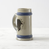 Großer Munsterlander mit Fasan Bierglas (Vorderseite Links)