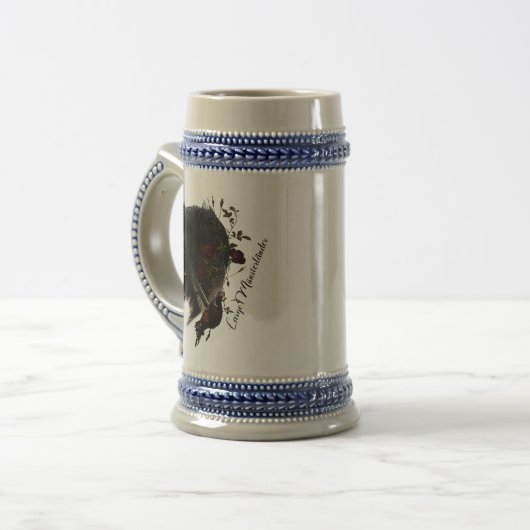 Großer Munsterlander mit Fasan Bierglas (Vorderseite Links)