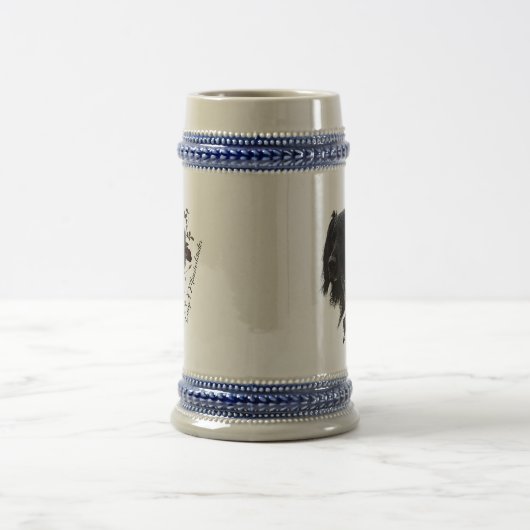 Großer Munsterlander mit Fasan Bierglas (Mittel)