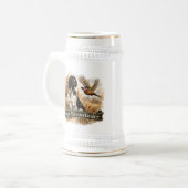 Großer Münsterländer mit Fasan Bierglas (Vorderseite Links)