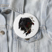 Großer Munsterlander mit Fasan Button (Beispiel)