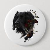 Großer Munsterlander mit Fasan Button (Vorderseite)