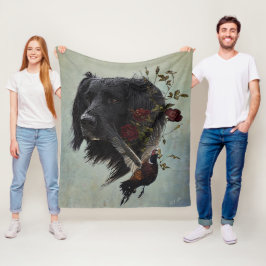 Großer Munsterlander mit Fasan Fleecedecke
