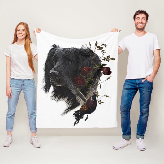 Großer Munsterlander mit Fasan Fleecedecke (Beispiel)