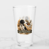 Großer Münsterländer mit Fasan Glas (Vorderseite)