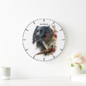 Großer Münsterländer mit Fasan   Große Wanduhr (Zuhause)