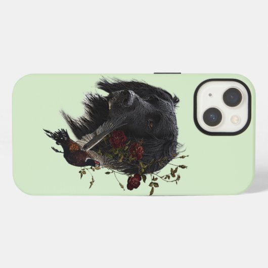 Großer Munsterlander mit Fasan iPhone Hülle (Rückseite (Horizontal))