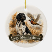 Großer Münsterländer mit Fasan Keramik Ornament (Hinten)