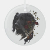 Großer Munsterlander mit Fasan Ornament Aus Glas (Vorderseite)