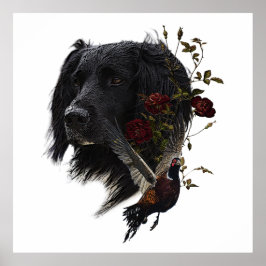 Großer Munsterlander mit Fasan Poster