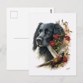 Großer Münsterländer mit Fasan   Postkarte (Vorne/Hinten)