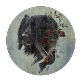 Großer Munsterlander mit Fasan Schneidebrett (Vorderseite)