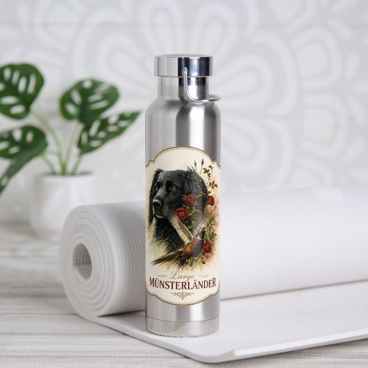 Großer Münsterländer mit Fasan Trinkflasche (Yoga (gedreht))