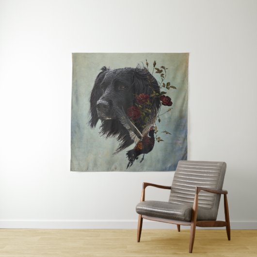 Großer Munsterlander mit Fasan Wandteppich (Beispiel)