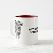 Großer Nasen-Australier-Schäfer Zweifarbige Tasse (Vorderseite Links)