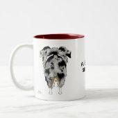 Großer Nasen-Australier-Schäfer Zweifarbige Tasse (Links)