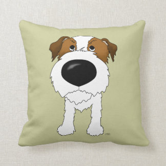 Großer Nasen-Jack-Russell-Terrier (Draht) Kissen
