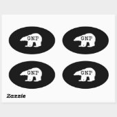 Großer Nördlicher Prepper Ovaler Aufkleber (Blatt)