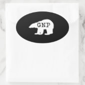 Großer Nördlicher Prepper Ovaler Aufkleber (Tasche)