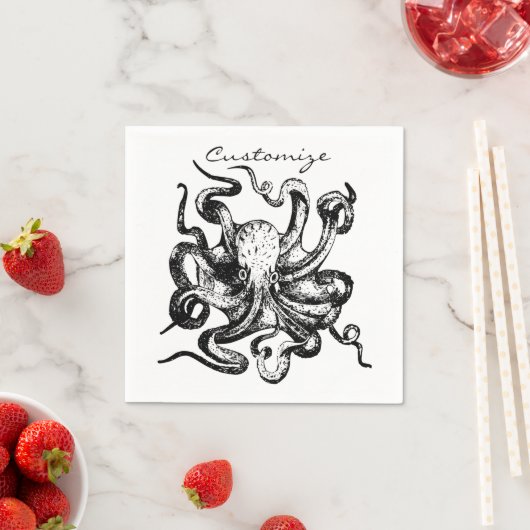 Großer Oktopus Thunder_Cove Serviette (Beispiel)