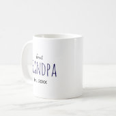 Großer Opa Est. 20XX Großartige Geschenkidee Kaffeetasse (Vorderseite Links)