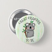 Großer Opa | Koala thematied Baby Dusche Button (Vorne & Hinten)