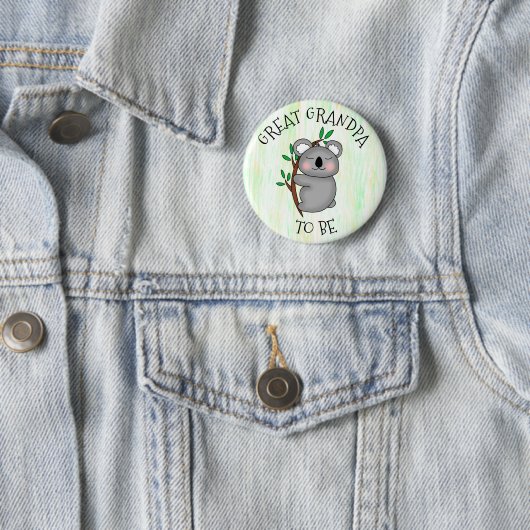 Großer Opa | Koala thematied Baby Dusche Button (Beispiel)