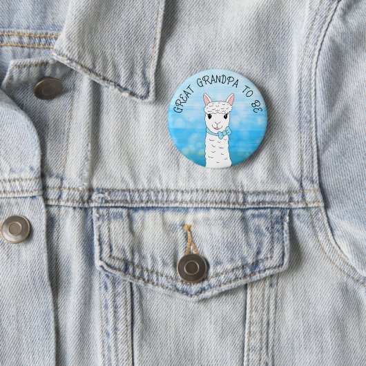 Großer Opa mit blauem Bogen Button (Beispiel)