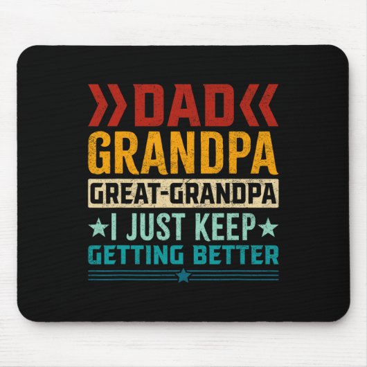 Großer Opa-Vatertag Mousepad (Vorne)