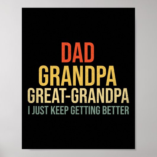 Großer Opa zum Vatertag Poster (Vorne)