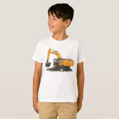 Großer orange Retro Bagger #3 T-Shirt (Vorne ganz)