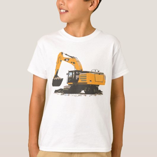 Großer orange Retro Bagger #3 T-Shirt (Vorderseite)