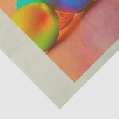 Grosser Osterhase mit farbenfroher Eiersammlung Seidenpapier (Ausschnitt)