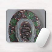Großer ovaler Teller geformt in der Entlastung Mousepad (Mit Mouse)